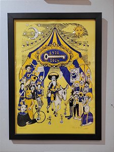 Moldura preta + Pôster do Cariri Amarelo