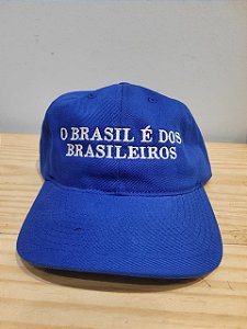 Boné O Brasil é dos Brasileiros - azul