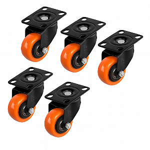 Kit 5 Rodízios De 2 polegadas Para Carrinho De Tambor