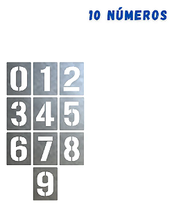 StencilNúmeros 15cm Aço Galvanizado Reutilizável