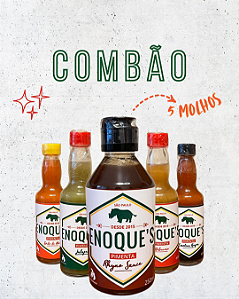 Combão com 4 Molhos de Pimenta Premium Enoque's + Rhyno Sauce