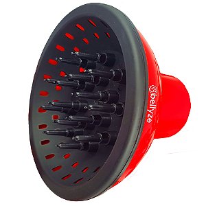 Difusor De Cachos Bellyze Para Secador De Cabelo Universal Todas As Marcas e Modelos 4 a 6 Cm Vermelho