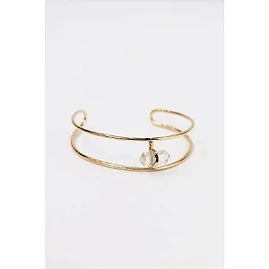 Bracelete Cristal Laços Banho Ouro
