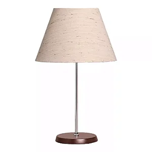 Abajur 42xØ25cm Madeira e Tecido - 5L Trevisan 312 -135