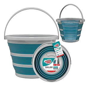 Balde Dobrável 10l Verde Esmeralda Retrátil Flash Limp
