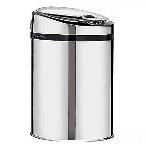 Lixeira Automática Inox 9 Litros Premium Sensor Banheiro Kzi