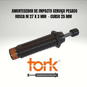 Amortecedor de impacto industrial M27 X 3 mm curso 25 mm autocompensado em São Paulo
