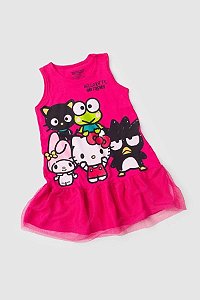 Vestido Feminino Infantil Brilho da Amizade Hello Kitty