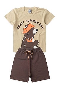 Conjunto Infantil Masculino Amizade De Verão