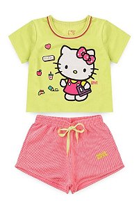 Conjunto Feminino Infantil Funday Hello Kitty