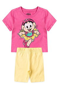 Conjunto Infantil Feminino Festa da Magali Turma Da Mônica
