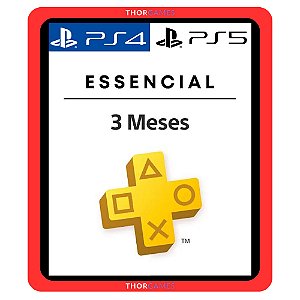 PlayStation Plus Essencial 3 Meses PS4/PS5 - Mídia Digital