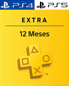 PlayStation Plus Extra 12 meses PS4/PS5 - Mídia Digital