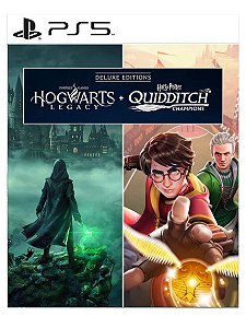 Pacote Edição Deluxe Hogwarts Legacy + Harry Potter: Campeões do Quadribol PS5 Mídia Digital