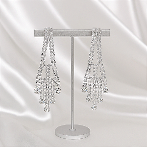 Brinco de Luxo para Festas Cascata de Brilhantes Viena