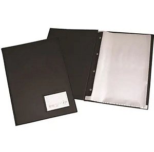 Pasta Catálogo 50 Envelopes Finos Preto