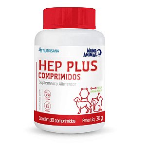 Suplemento Alimentar NutriSana Hep Plus Mundo Animal 30 comprimidos