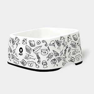 Comedouro para Cachorro dog27 Doodles P