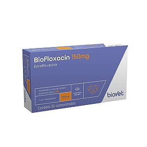 Biofloxacin 150mg: antibiótico para cães e gatos 10 comprimidos