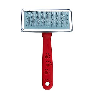 Rasqueadeira Aço Cabo de Plástico Vermelho HomePet Nº 3