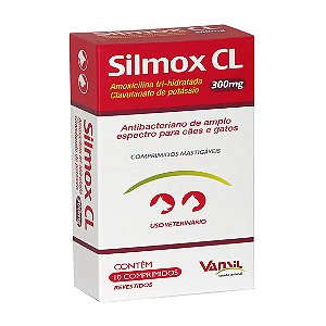 Silmox CL 300mg  Antibiótico Vansil 10 comprimidos