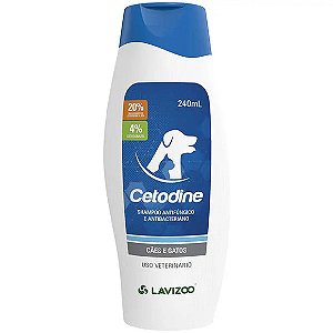 Cetodine Shampoo Antifúngico Dermatológico Lavizoo 240 ml