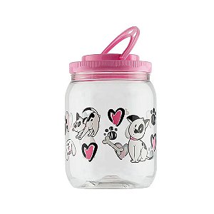 Pote Plástico Dog Bandeirante Rosa 1,7 L