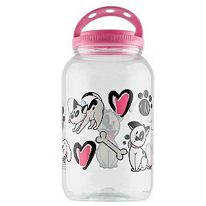 Pote Plástico Dog Bandeirante Rosa 3,6 L