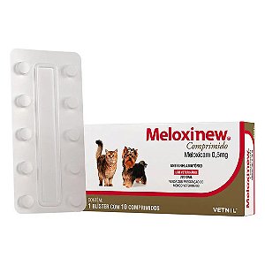 Anti-Inflamatório Meloxinew 0,5mg Vetnil 10 comprimidos