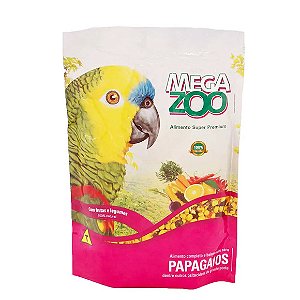 Ração para Papagaio com Frutas e Legumes Megazoo 600g