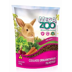 Ração para Coelhos Ornamentais Filhotes Megazoo 500 g