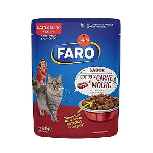 Ração Úmida para Gatos Adultos Carne Faro 85 g