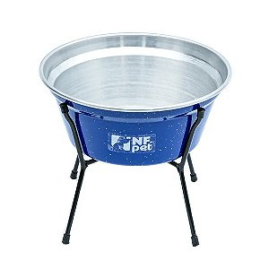 Comedouro Aramado Simples NF Pet Azul 1,5 L