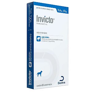 Antipulgas Invicto Cães de 11,4 a 57 kg Dechra 6 comprimidos