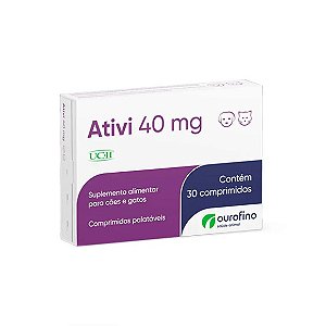 Suplemento Alimentar Ativi 40mg Ourofino 30 comprimidos