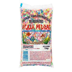Cascalho para Aquário Quartzo Nº 2 Aqua Pedras Misto 1 kg