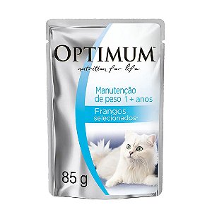 Ração Úmida Optimum Sachê Gatos Adultos Manutenção de Peso Frango 85 g