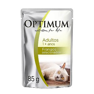Ração Úmida Optimum Sachê Gatos Adultos Frango 85 g