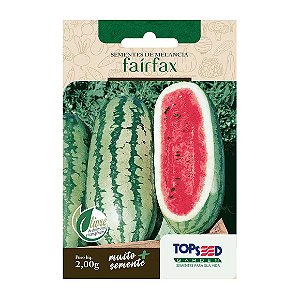 Sementes de Melancia Fairfax Tradicional Topseed Garden Único