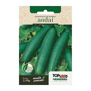 Sementes de Pepino Aodai Tradicional Topseed Garden Único
