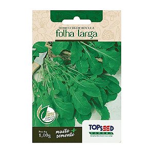 Sementes de Rúcula Folha Larga Tradicional Topseed Garden Único