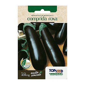 Sementes de Berinjela Comprida Roxa Tradicional Topseed Garden Único