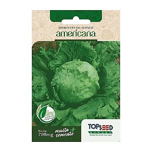 Sementes de Alface Americana Tradicional Topseed Garden Único