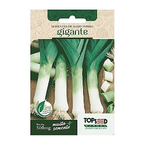 Sementes de Alho Porró Gigante Tradicional Topseed Garden Único