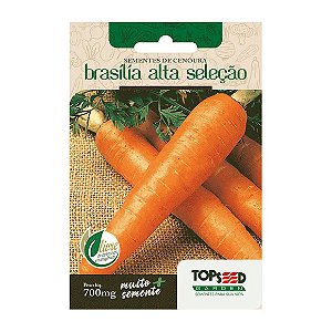 Sementes de Cenoura Brasília Alta Seleção Tradicional Topseed Garden Único