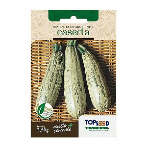 Sementes de Abobrinha Caserta Tradicional Topseed Garden Único