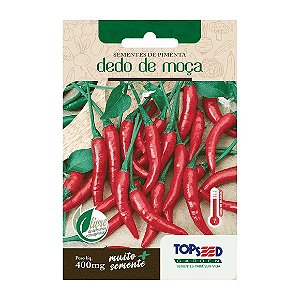 Sementes de Pimenta Dedo de Moça Tradicional Topseed Garden Único