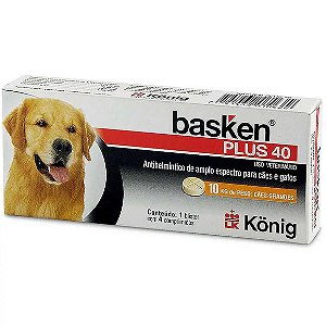 Vermífugo Basken Plus 40 4 Comprimidos