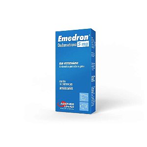 Emedron 5mg Antiemético para Cães e Gatos 10 comprimidos