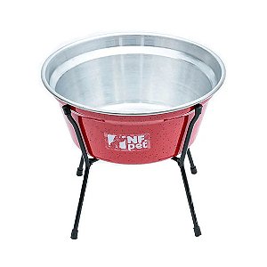 Comedouro Aramado Simples NF Pet Vermelho 1,5 L